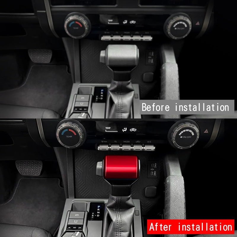 BORUIEN for Toyota Tacoma 2024 2025 and 4Runner 2025 Interior Accessories Center Console ABS Gear Shift Decor Cover Dashboard Trim (Dark Red, Gear Shift Decor) - Image 4